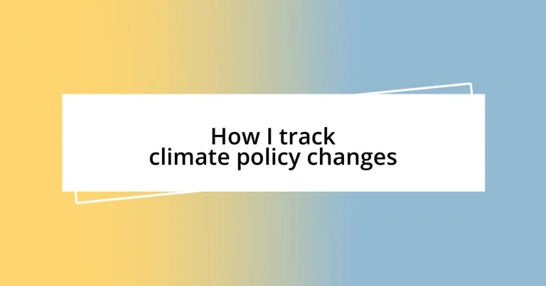 How I track climate policy changes