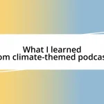 What I learned from climate-themed podcasts